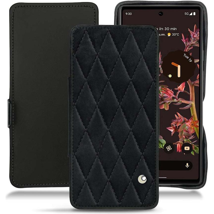 Noreve Lederschutzhülle horizontal (Google Pixel 6), Smartphone Hülle, Schwarz