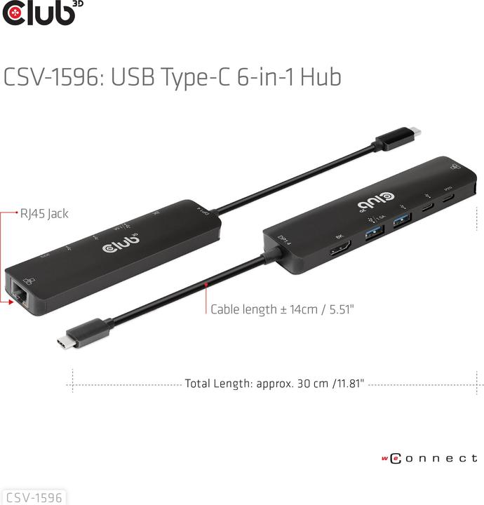 Actual product image Club 3D CSV-1596 (USB-C, 5 ports)