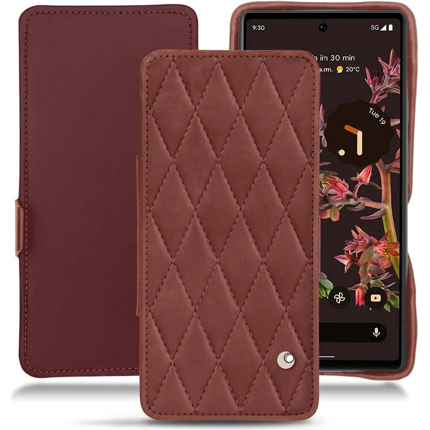 Noreve Lederschutzhülle horizontal (Google Pixel 6), Smartphone Hülle, Rot