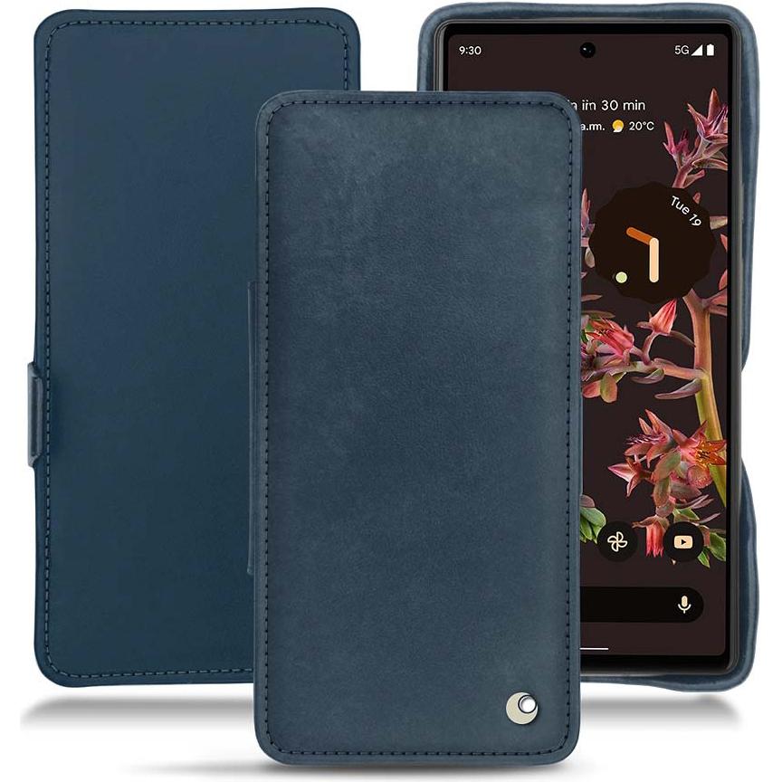 Noreve Lederschutzhülle horizontal (Google Pixel 6), Smartphone Hülle, Blau