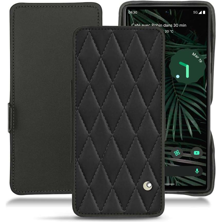 Noreve Lederschutzhülle horizontal (Google Pixel 6 Pro), Smartphone Hülle, Schwarz
