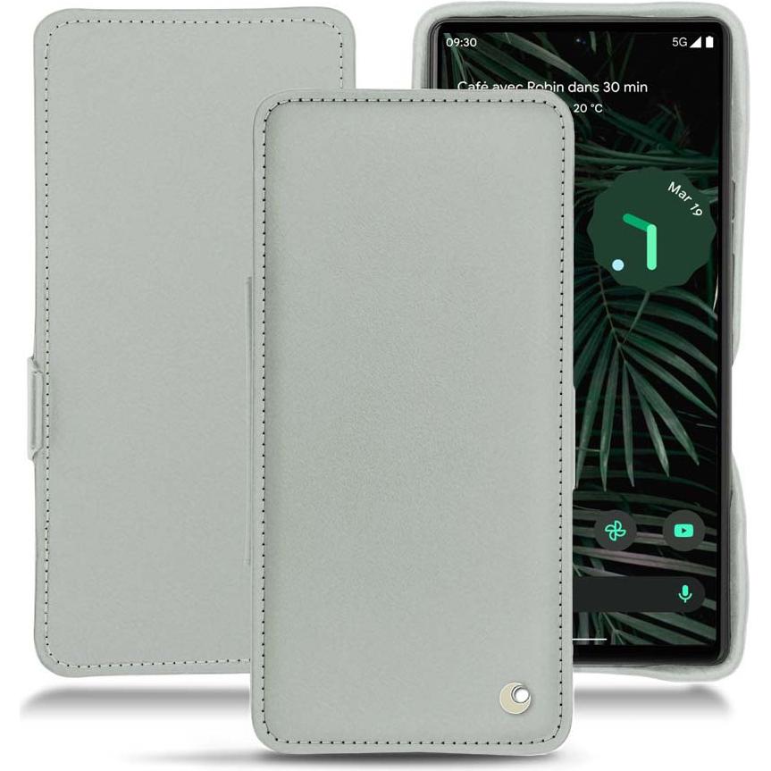 Noreve Lederschutzhülle horizontal (Google Pixel 6 Pro), Smartphone Hülle, Grau