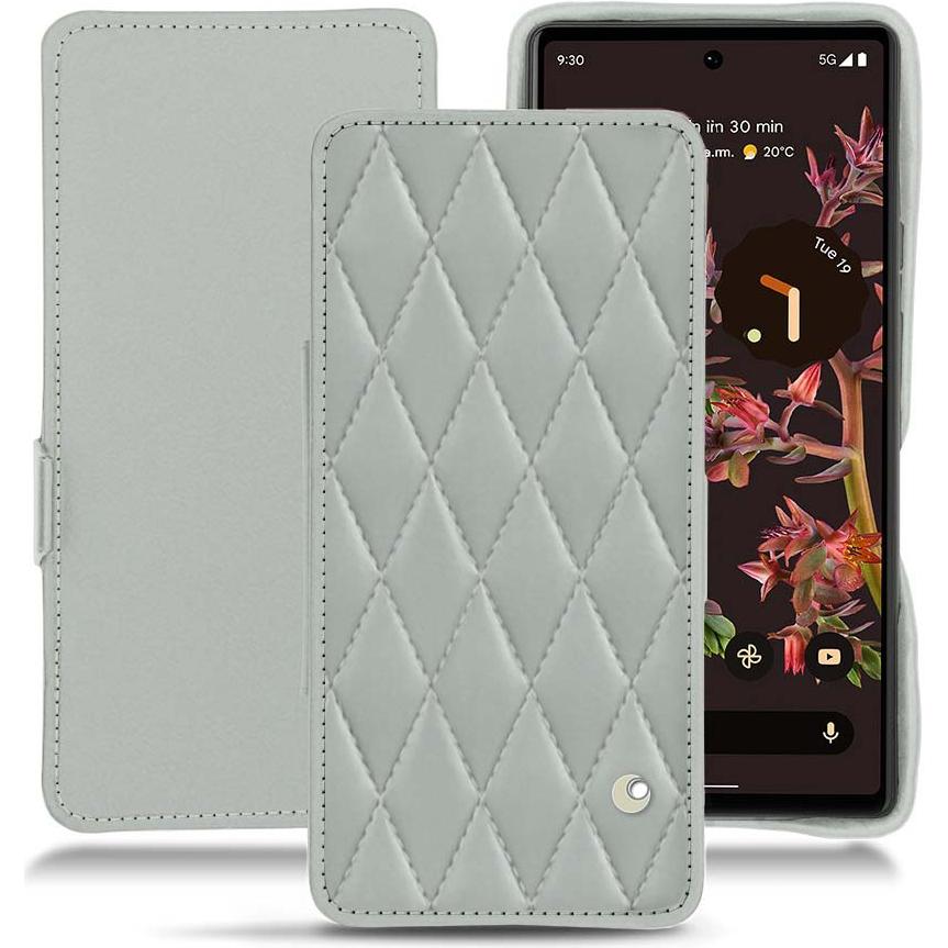 Noreve Lederschutzhülle horizontal (Google Pixel 6), Smartphone Hülle, Grau