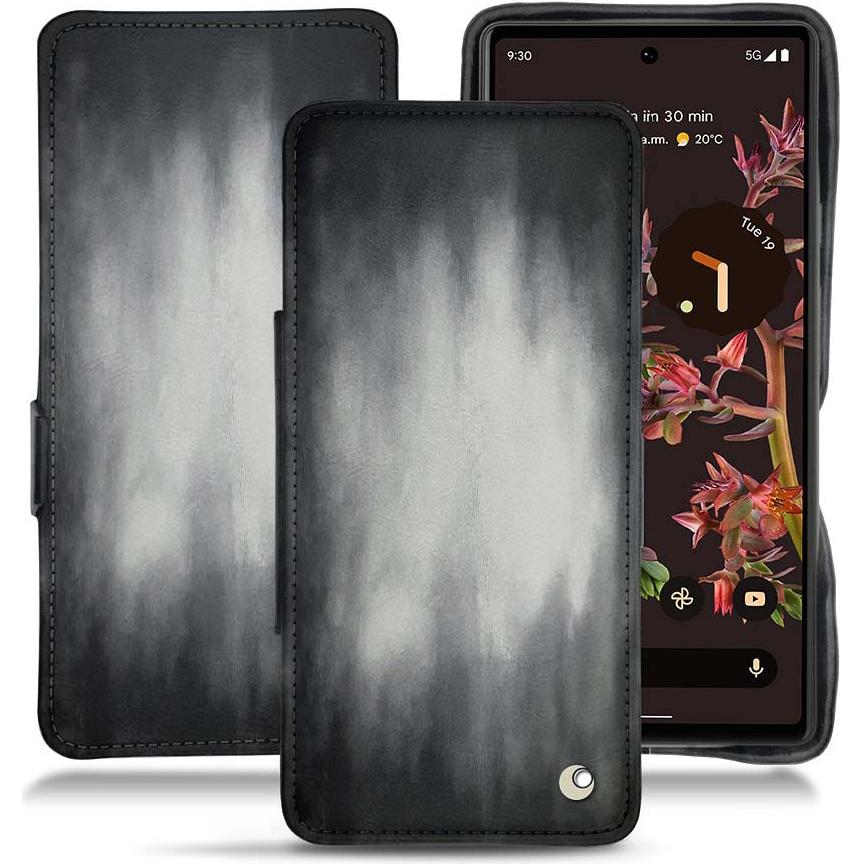 Thumbnail - Noreve Lederschutzhülle horizontal (Google Pixel 6), Smartphone Hülle, Grau