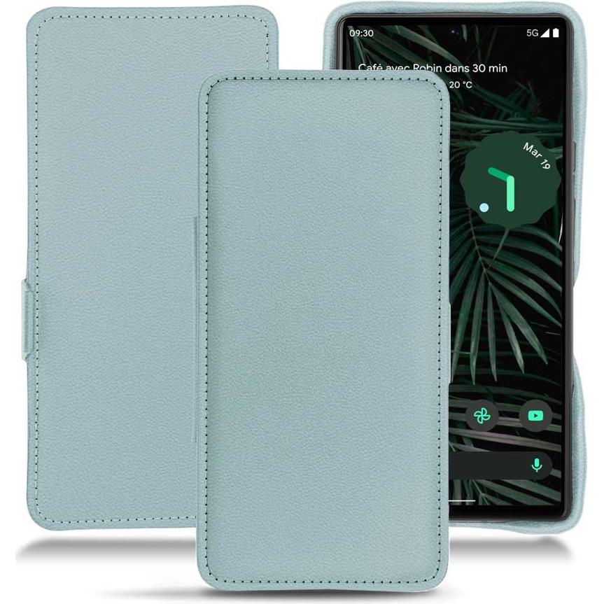 Noreve Lederschutzhülle horizontal (Google Pixel 6 Pro), Smartphone Hülle, Blau