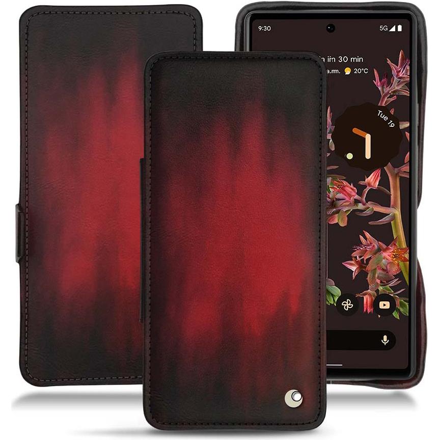 Noreve Lederschutzhülle horizontal (Google Pixel 6), Smartphone Hülle, Rot