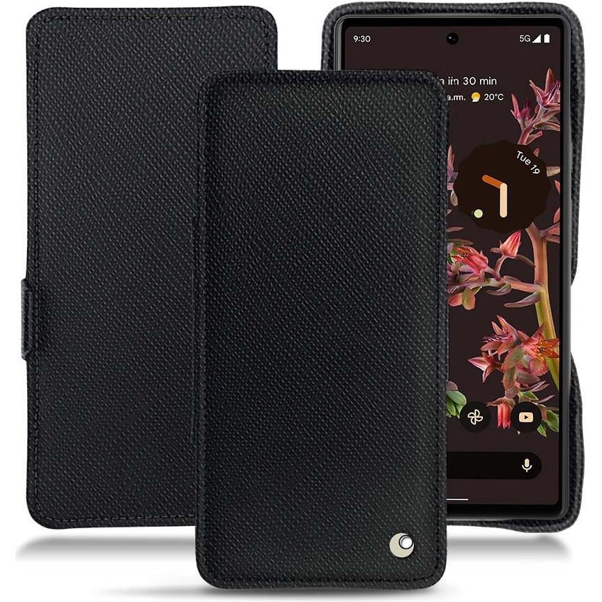 Noreve Lederschutzhülle horizontal (Google Pixel 6), Smartphone Hülle, Schwarz