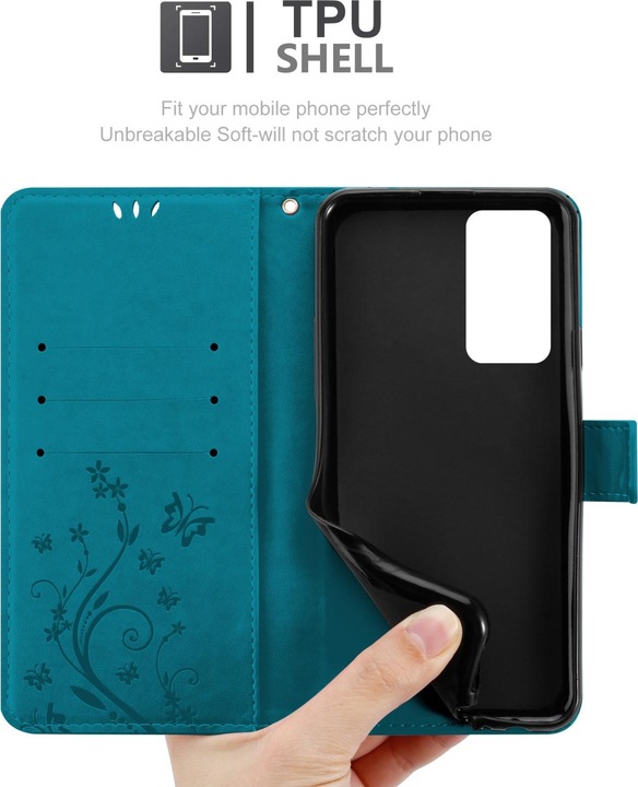 Actual product image Cadorabo Flower Book cover (OnePlus 9RT 5G)
