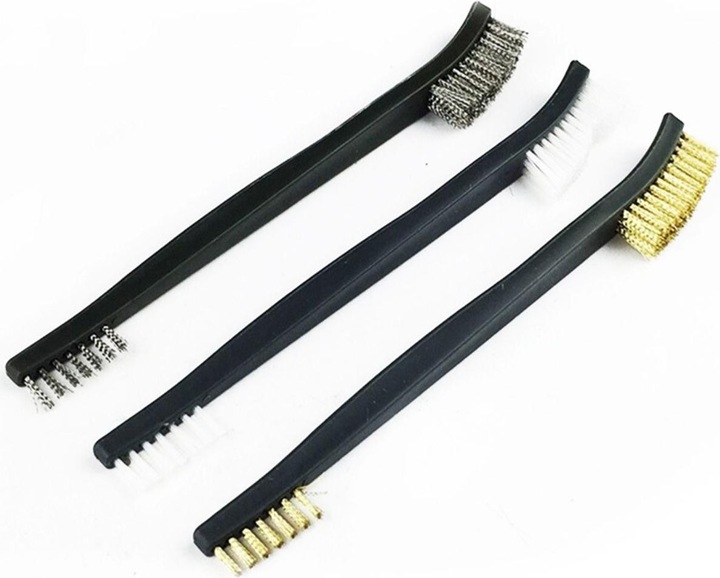 Produktbild König Design Drahtbürste Reinigungsbürste Metallbürste Messing Nylon Edelstahl Bürste Set Neu