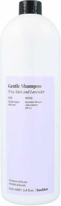 Actual product image Farmavita BACK BAR gentle shampoo nº03-oats&lavender 250 ml (250 ml, Liquid shampoo)
