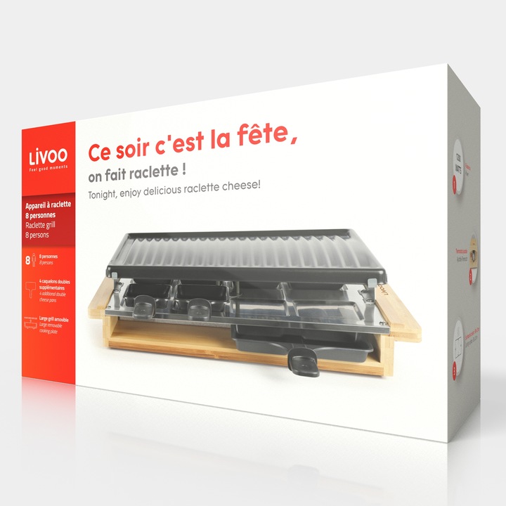 Produktbild Livoo Raclette-Gerät für 8 Personen
