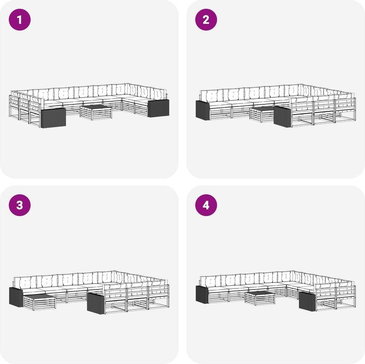 Produktbild vidaXL Outdoor-Sofa