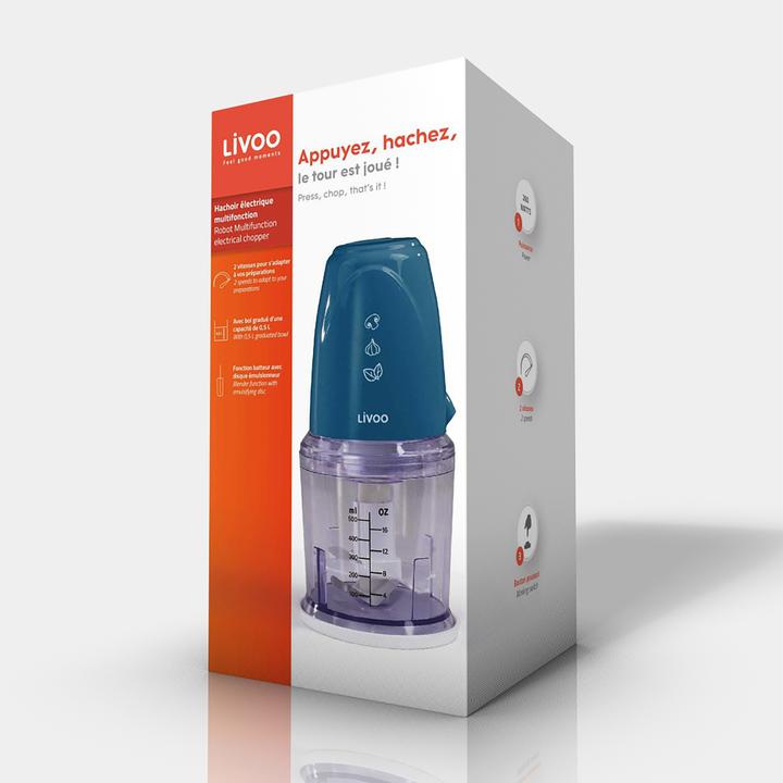 Image du produit Livoo Hachoir électrique multifonction (500 ml, 260 W)