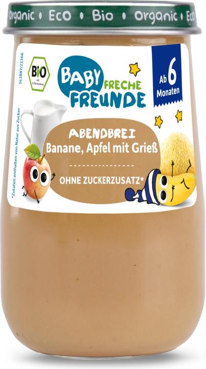 Produktbild Freche Freunde Abendbrei Banane, Apfel & Griess 190 g (323 g)