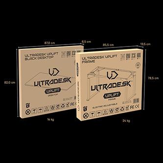 Actual product image Ultradesk UPLIFT Arbeitstisch mit elektrisch verstellbarer Höhe mit XXL-Mauspad 160X75 cm, schwarz