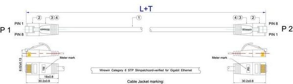 Immagine prodotto Wirewin Cavo di rete (F/FTP, CAT6, 0.50 m)