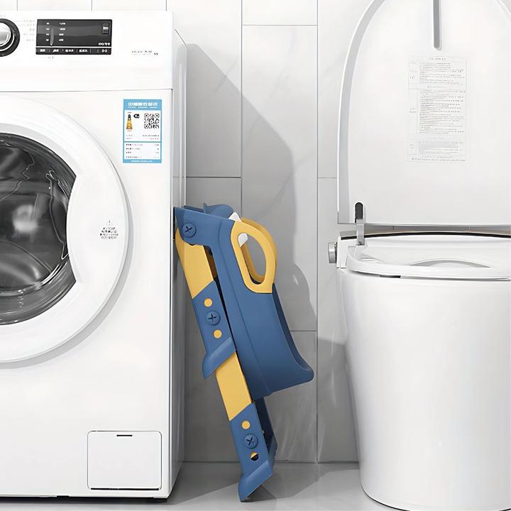 Image du produit Milkii Kinder-Toilettensitz / Baby-Töpfchentrainings-Sitz mit Leiter, Blau