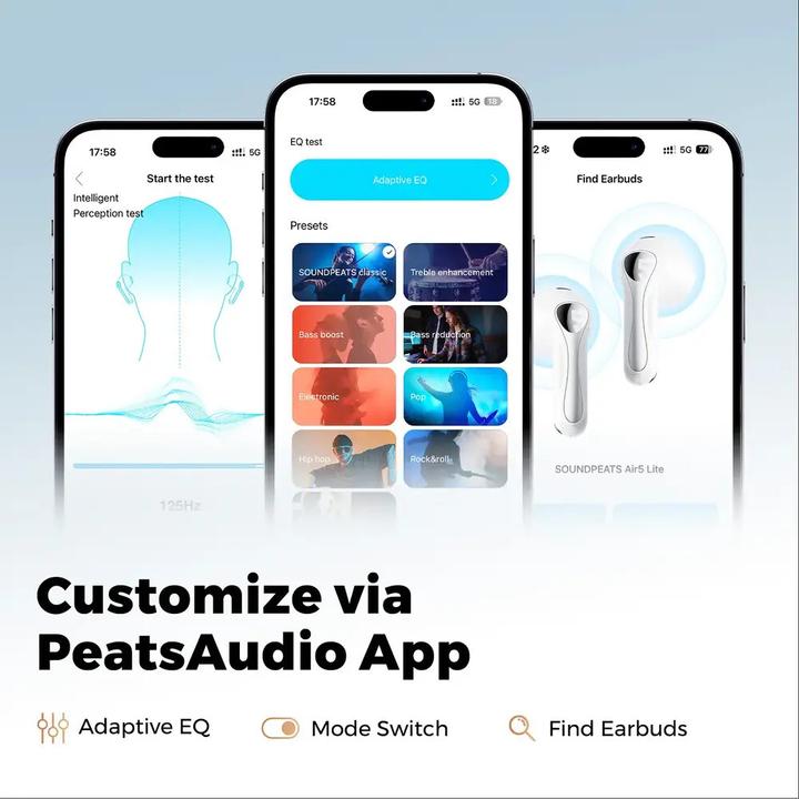 Produktbild Soundpeats Air 5 (ANC, 6 h, Kabellos)