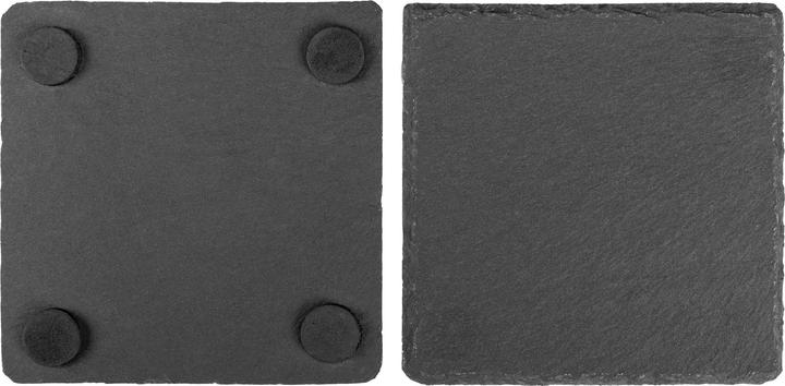 Produktbild Cocon Kerzenuntersetzer 10 x 10 cm, Schiefer, Schwarz, 4 (10 x 10 x 0.5 cm)