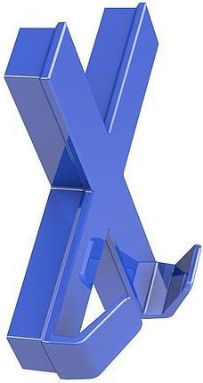 Actual product image Magni Mega Magnet CROSS XL (70 x 70 mm, incl. 2 hooks for hanging objects) blue (1 x)