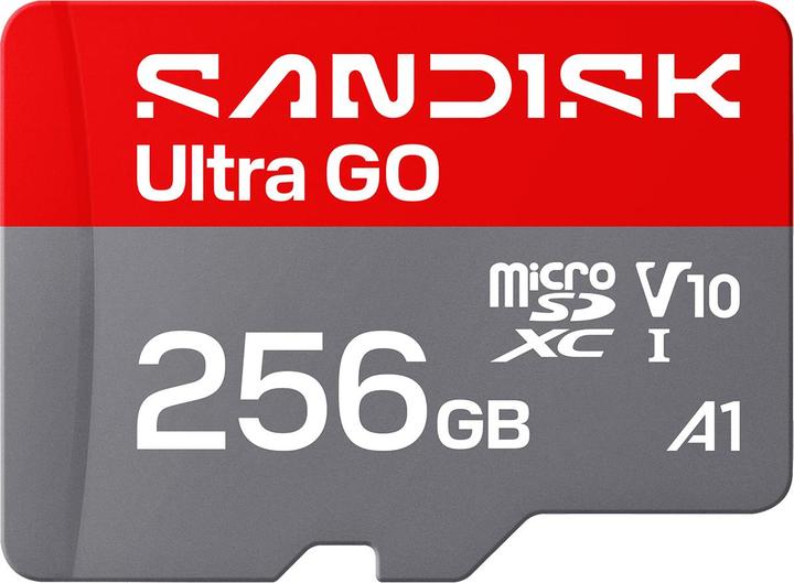 SANDISK Ultra Go (256 GB, microSD, microSDXC, U1, UHS-I)