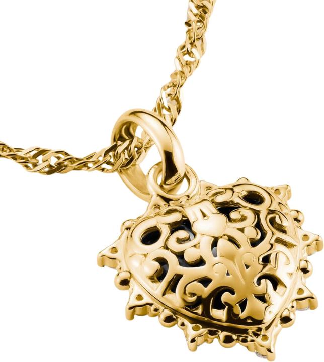 Produktbild Thomas Sabo Charm-Anhänger Vintage Herz schwarz Connect vergoldet (Sterling Silber)