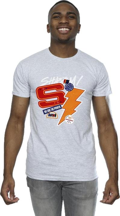 Actual product image Mens Shazam Fury Of The Gods Sticker Spam T-Shirt (XXL)