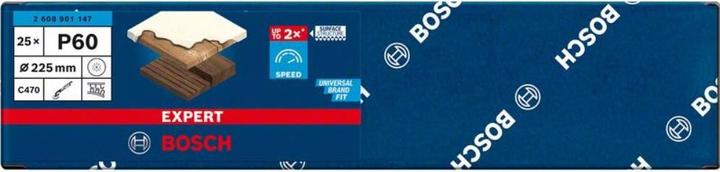 Produktbild Bosch Professional Zubehör EXPERT C470 Schleifpapier mit 19 Löchern für Trockenbauschleifer, 225 mm, G 60, 25-tlg. (60)