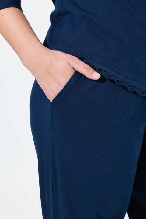 Produktbild Ulla Popken Pyjama, Zweiteiler, Lochstickerei, Zierfalte, 3/4-Arm (42, 44)