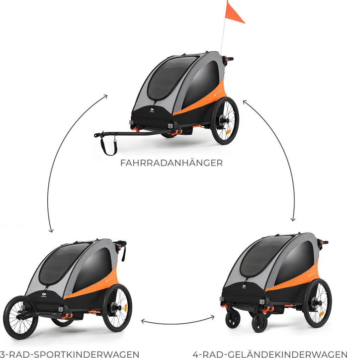 Produktbild KinderKraft Baby Stroller/ Trailer NAVA SUNNY ORANGE
