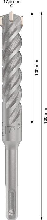 Immagine prodotto Bosch Professional Zubehör Punta per martello PRO SDS plus-5X, 17,5 x 100 x 160 mm (17,5 millimetri)