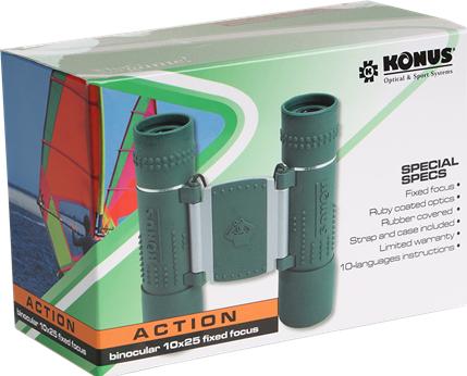 Actual product image Konus Binoculars Action 10x25 Fix Focus