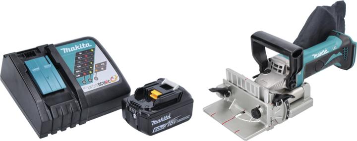 Immagine prodotto Makita DPJ 180 RG1 Fresa per scanalature a batteria 18 V 100 mm + 1x batteria 6,0 Ah + caricabatterie