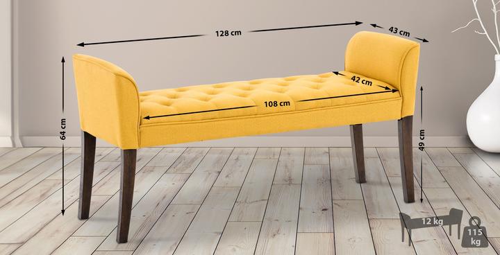 Immagine prodotto CLP Chaiselongue Cleopatra, antico-scuro, giallo (128 cm)