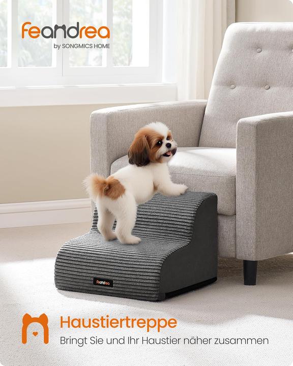 Immagine prodotto Feandrea Haustiertreppe mit 2 Stufen (Cane, Gatto, Lavabile)