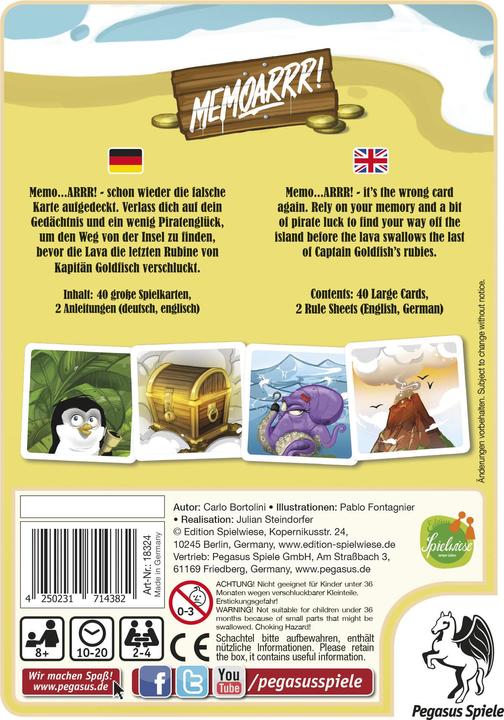 Produktbild Pegasus Memoarrr! (Deutsch, Englisch, 2 - 4 Spieler)