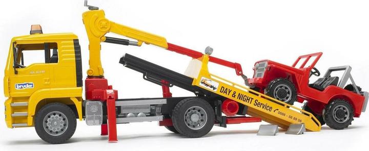 Actual product image Bruder Man tow truck with off-road vehicle
