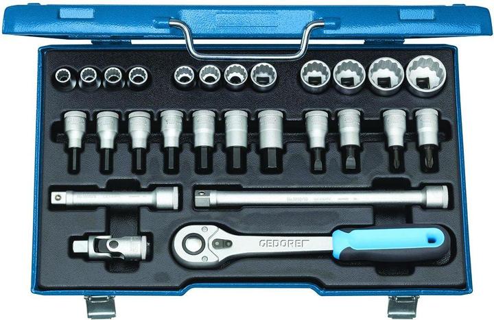 Produktbild Gedore D 19 IMU-10 Steckschlüssel-Satz 1/2", 27-teilig, UD-Profil, 10-30 mm (30 mm, 18 mm, 11 mm, 12 mm, 20 mm, 19 mm, 27 mm, 15 mm, 25 mm, 13 mm, 21 mm, 14 mm, 29 mm, 10  mm, 23 mm, 26 mm, 22 mm, 17 mm, 28 mm, 16 mm, 24 mm)