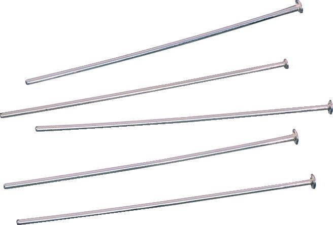 Actual product image Pracht Prism pins, with plate, 925 sterling silver, 5pcs, Ø0.7mm,38mm