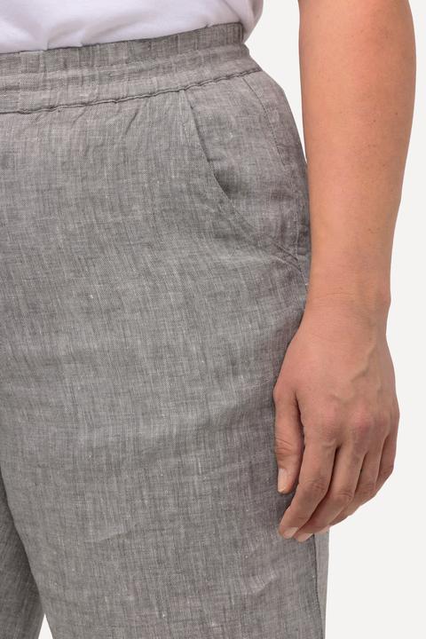 Produktbild Ulla Popken 7/8-Leinenhose, elastischer Bund, natürlich kühl (46)