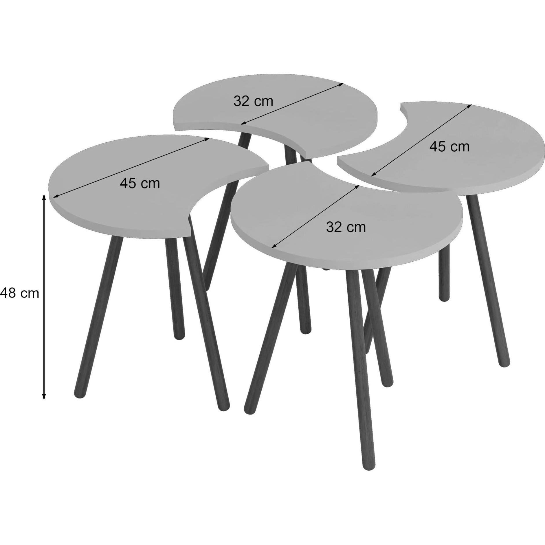 Thumbnail - En.Casa, Couchtisch + Beistelltisch, Noah (48 x 45 x 32 cm)