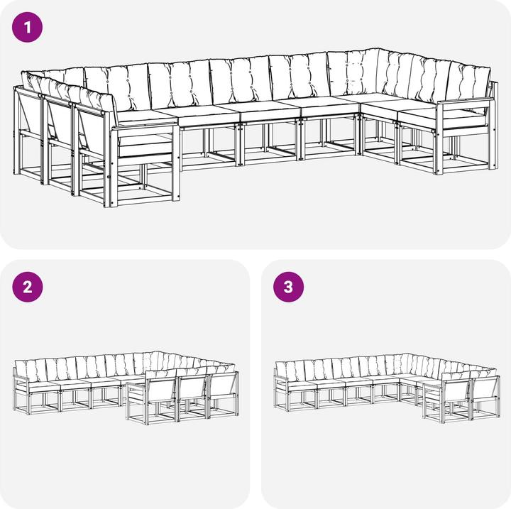 Produktbild vidaXL Outdoor-Sofa