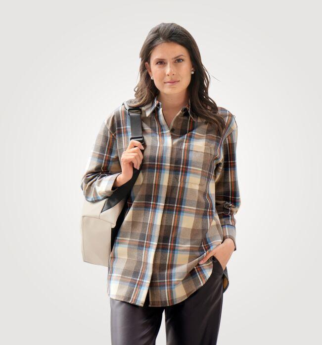 Immagine prodotto Artime Karierte Long-Flanellbluse von (S)