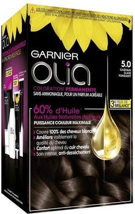 Image du produit Garnier Fondant Châtain Clair Olia sans ammoniaque à base d'huile de châtaignier Dye Hair 1 Count (Fondant Châtaigne Clair)
