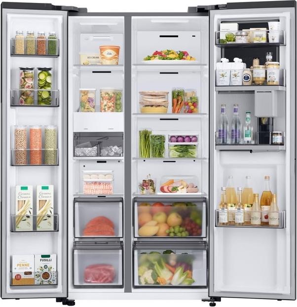 Produktbild Samsung RH6ACG892DB1EG (edelstahl (dunkel), Food Showcase T?r, AI Energy Mode, Smart Conversion, Festwassera (645 l)