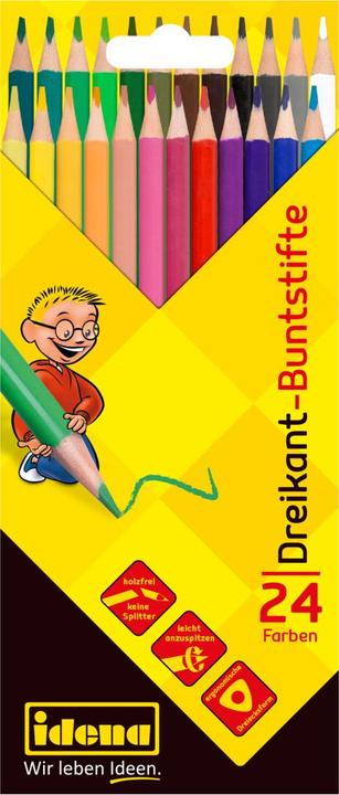 Image du produit Idena Dreikant Buntstifte Holzfrei 24 Stück (24x)