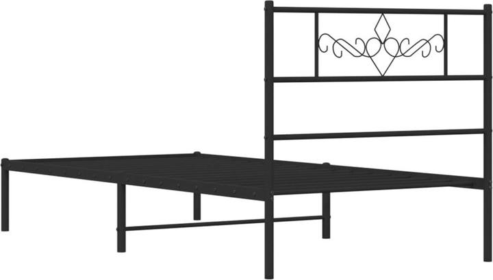 Produktbild vidaXL Bettgestell Kopfteil Fussteil Metallbett Bett Doppelbett Weiss 120x190cm (120 x 190 cm)