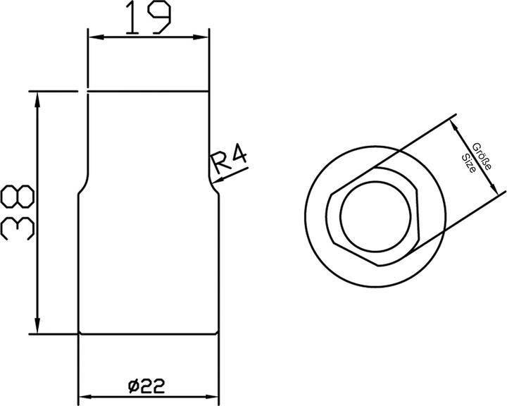 Actual product image BGS Socket Set for Bosch Distributor Injection Pumps