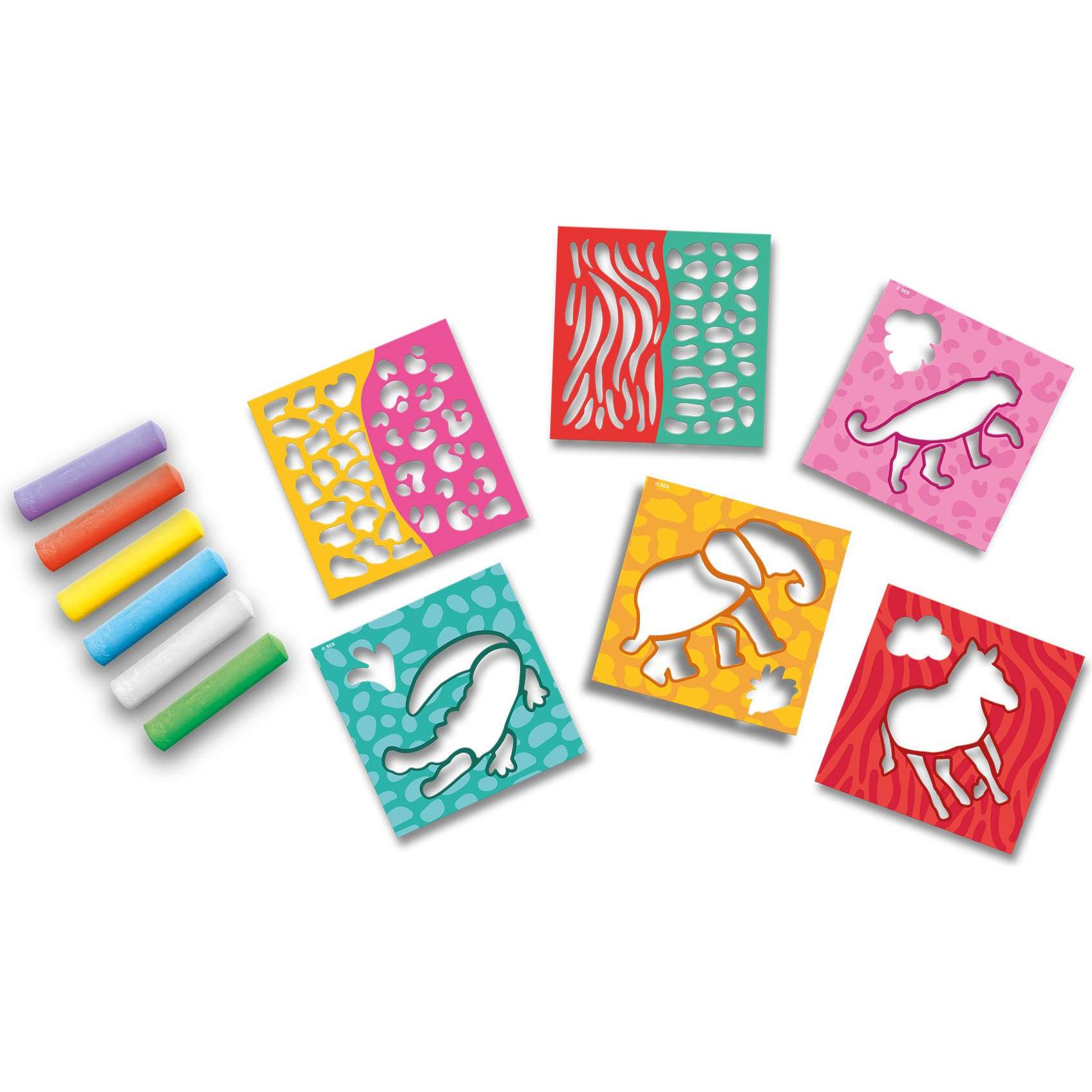Thumbnail - Ses, Malstifte, Kreide-Safari (Mehrfarbig, multicolour, 6 x)