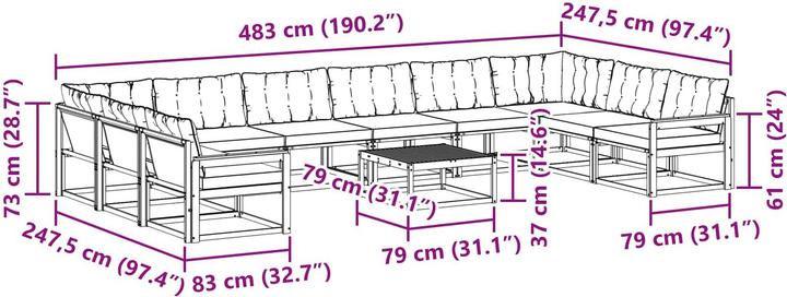 Produktbild vidaXL Outdoor-Sofagarnitur